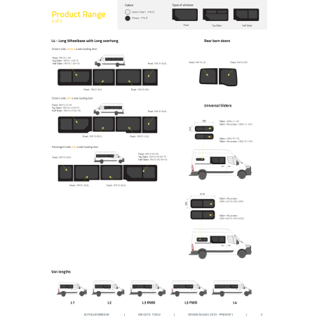 P2 voor L./R. LWB  zonder schuifdeur Privacy