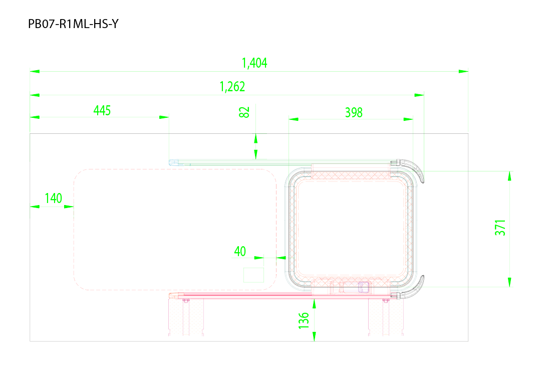 PB07-R1ML-HS-Y-P | Inbouwruit voor Citroen & Fiat & Opel & Peugeot & Ram | Camperglass
