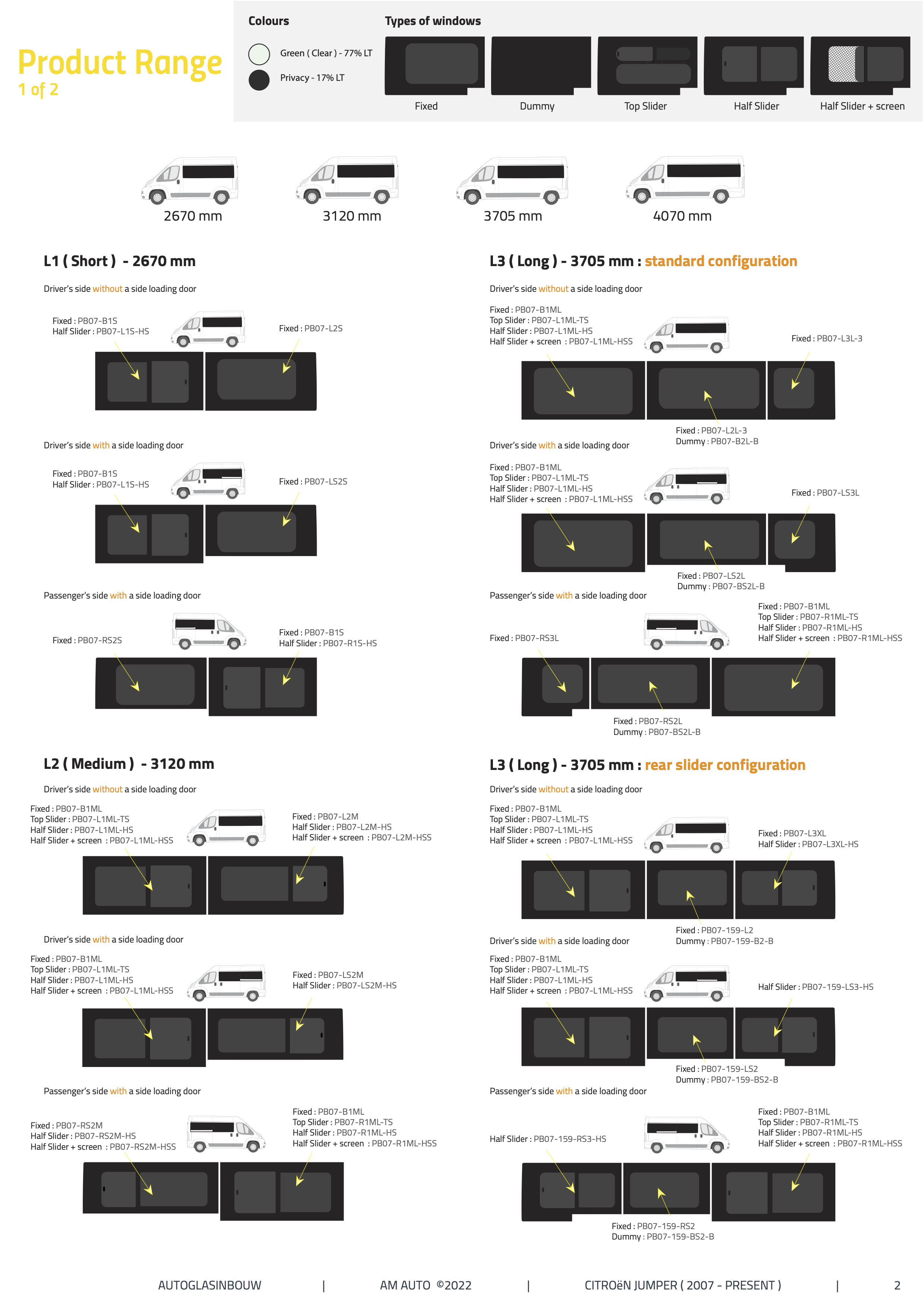 PB07-BS2L-B-P | Inbouwruit voor Citroen & Fiat & Opel & Peugeot & Ram | Camperglass