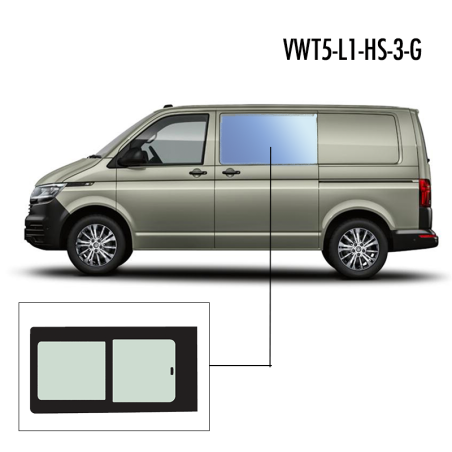 VWT5-L1-HS-3-G | Inbouwruit voor Volkswagen | Camperglass
