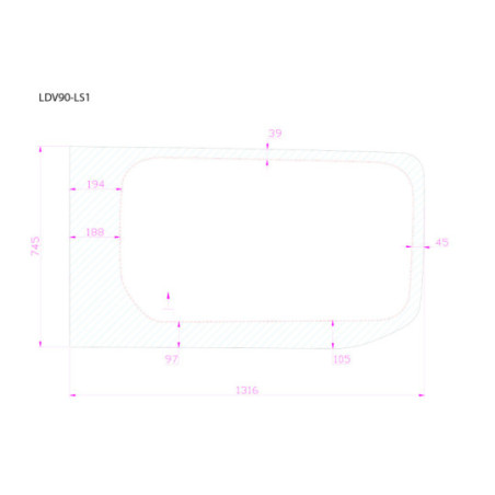 P1 Voor R. MWB/LWB Schuifdeur Privacy