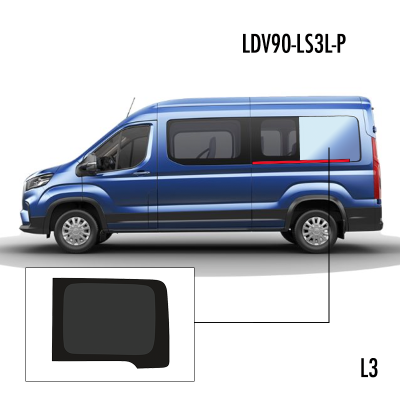 P3 Achter L. LWB Schuifdeur Privacy