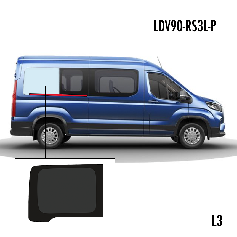 P3 Achter R. LWB Schuifdeur Privacy