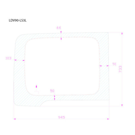 P3 Achter R. LWB Schuifdeur Privacy