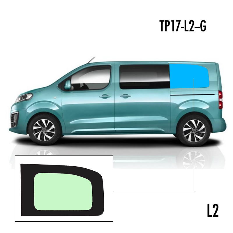 TP17-L2-G | Inbouwruit voor Citroen & Opel & Peugeot & Toyota | Camperglass