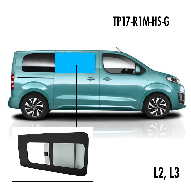 TP17-R1M-HS-G | Inbouwruit voor Citroen & Meest verkochte ruiten & Opel & Peugeot & Toyota | Camperglass