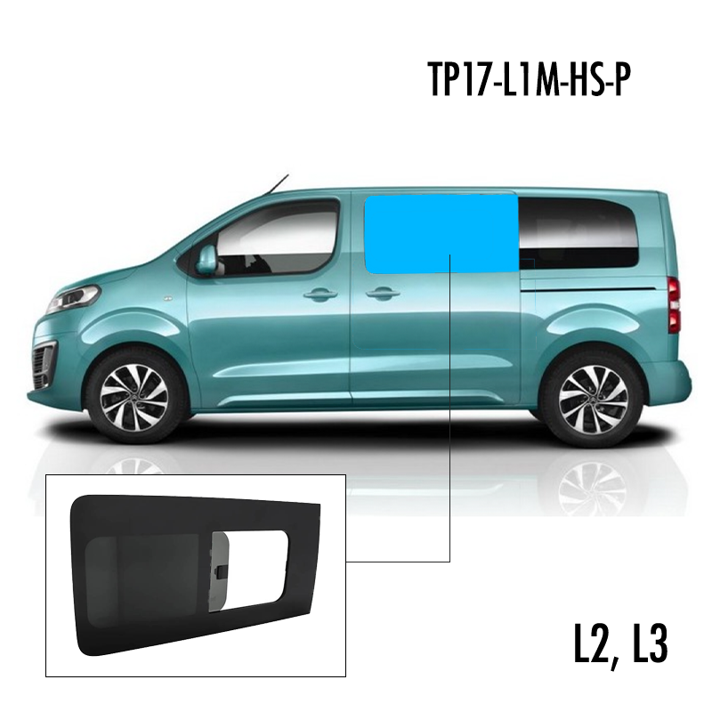 TP17-L1M-HS-P | Inbouwruit voor Citroen & Opel & Peugeot & Toyota | Camperglass
