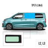 TP17-L1M-G | Inbouwruit voor Citroen & Opel & Peugeot & Toyota | Camperglass