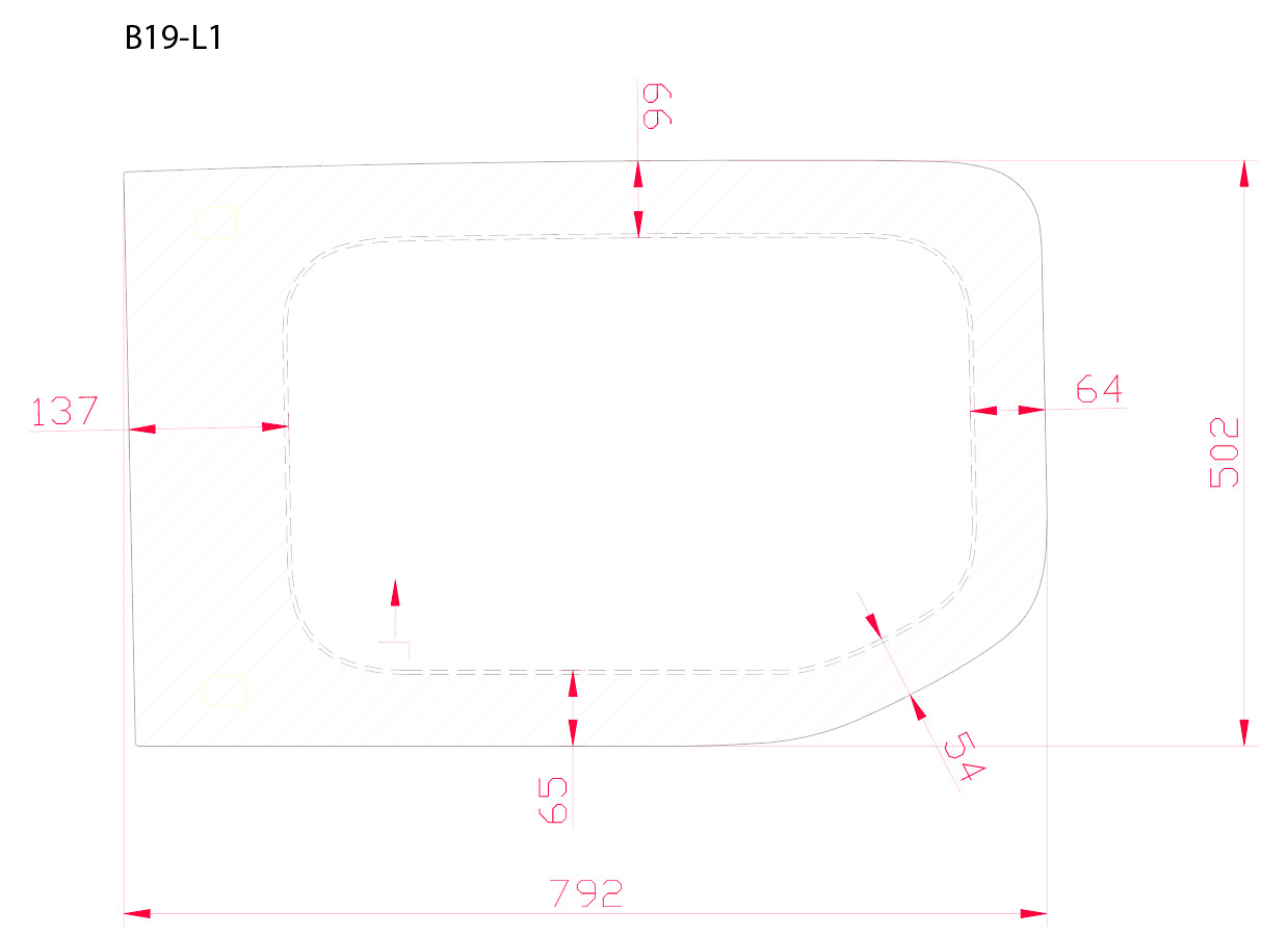 B19-L1-P | Inbouwruit voor Citroen | Camperglass