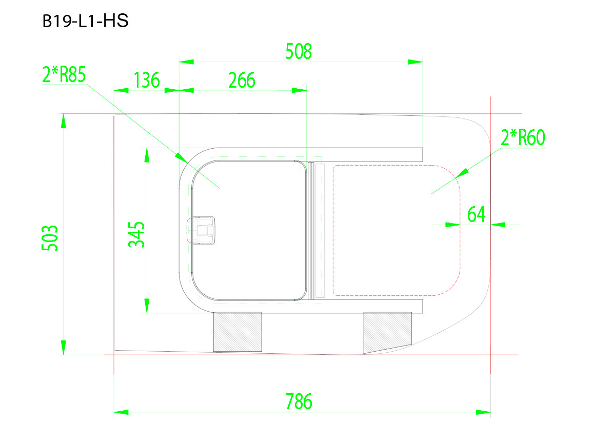 B19-L1-HS-P | Inbouwruit voor Citroen | Camperglass