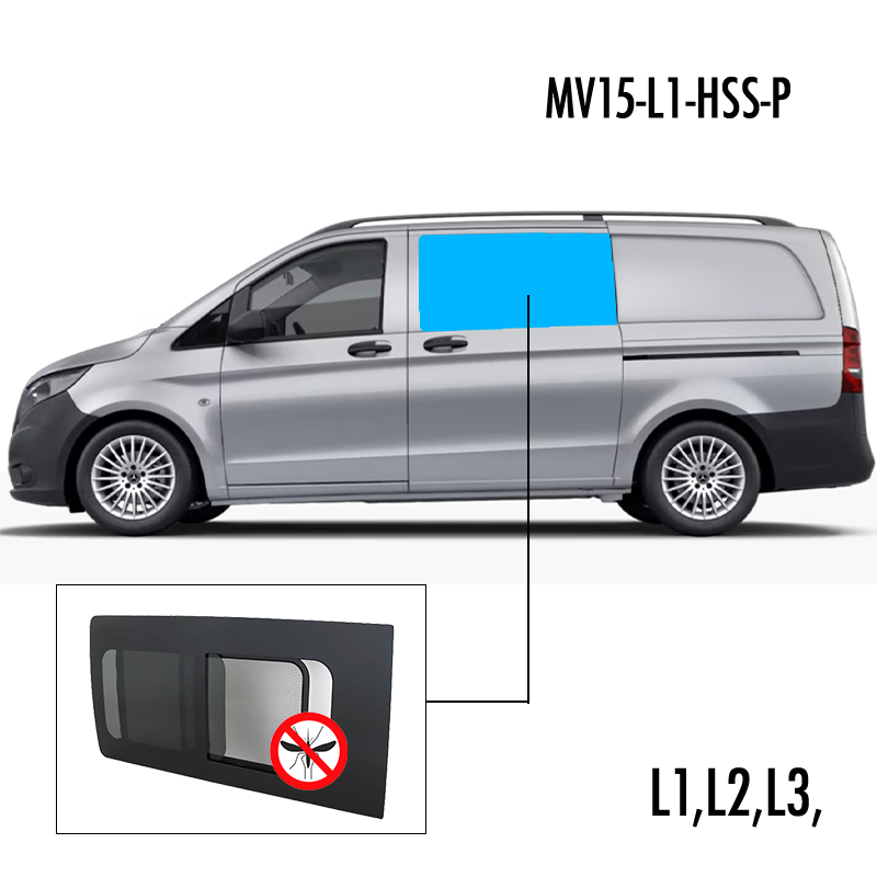 MV15-L1-HSS-P | Inbouwruit voor Mercedes | Camperglass