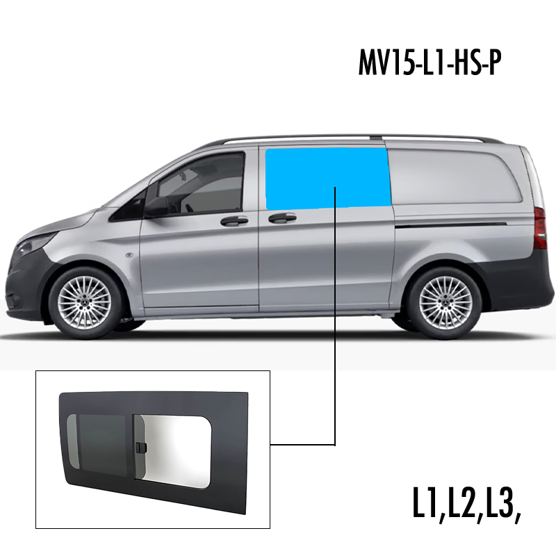 MV15-L1-HS-P | Inbouwruit voor Mercedes | Camperglass