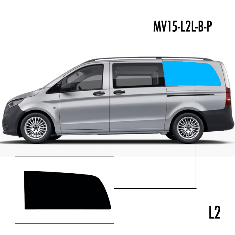 MV15-L2L-B-P | Inbouwruit voor Mercedes | Camperglass