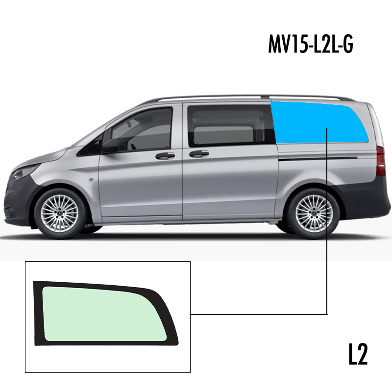 MV15-L2L-G | Inbouwruit voor Mercedes | Camperglass