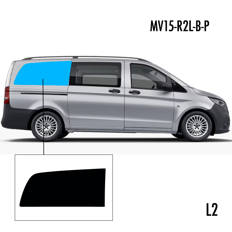 MV15-R2L-B-P | Inbouwruit voor Mercedes | Camperglass