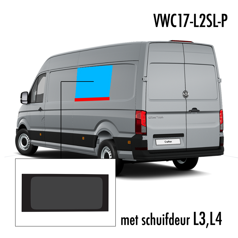 VWC17-LS2L-P | Inbouwruit voor Man & Volkswagen | Camperglass