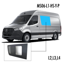MS06-L1-HS-Y-P | Inbouwruit voor Mercedes & Volkswagen | Camperglass