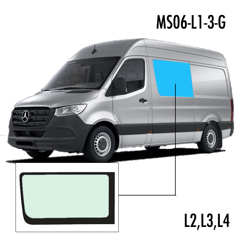 MS06-L1-3-P | Inbouwruit voor Mercedes & Volkswagen | Camperglass