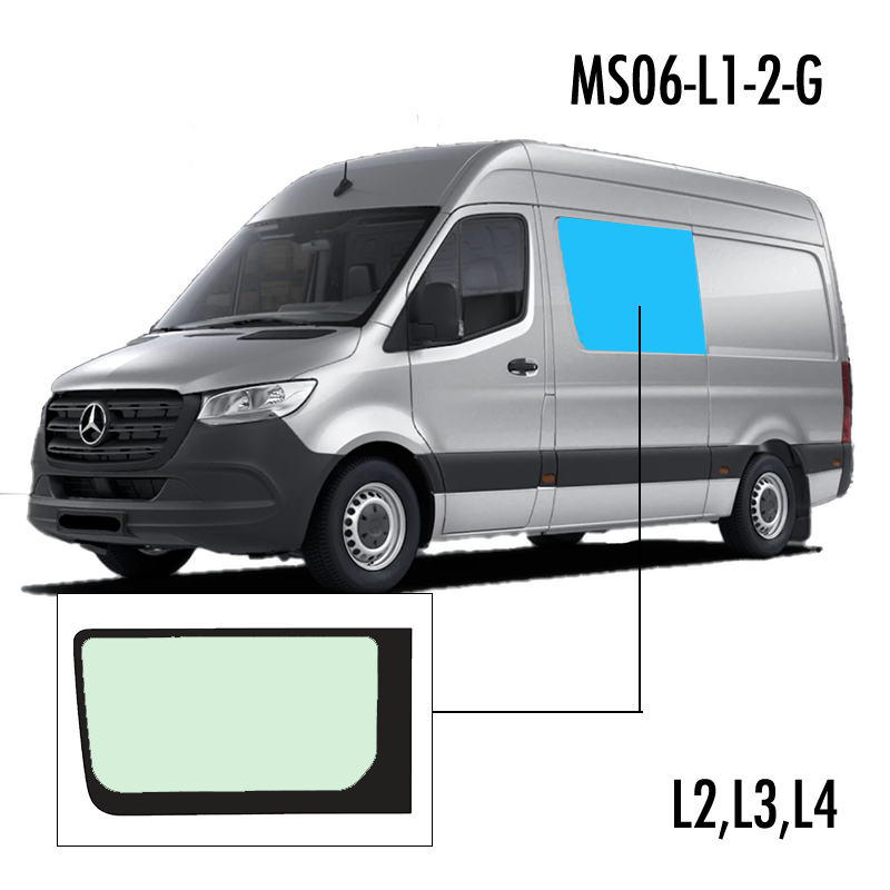 MS06-L1-2-G | Inbouwruit voor Mercedes & Volkswagen | Camperglass