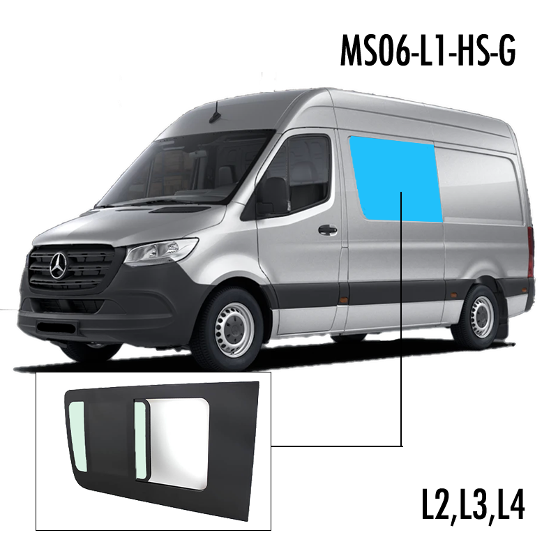 MS06-L1-HS-G | Inbouwruit voor Mercedes & Volkswagen | Camperglass