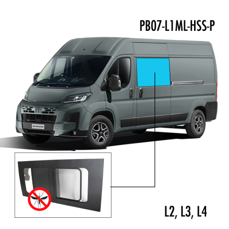PB07-L1ML-HSS-P | Inbouwruit voor Citroen & Fiat & Opel & Peugeot & Ram | Camperglass