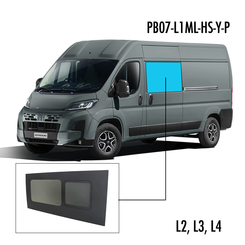 PB07-L1ML-HS-Y-P | Inbouwruit voor Citroen & Fiat & Opel & Peugeot & Ram | Camperglass