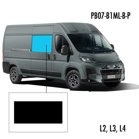 PB07-B1ML-B-P | Inbouwruit voor Citroen & Fiat & Opel & Peugeot & Ram | Camperglass