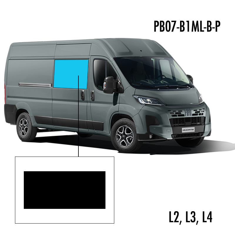 PB07-B1ML-B-P | Inbouwruit voor Citroen & Fiat & Opel & Peugeot & Ram | Camperglass