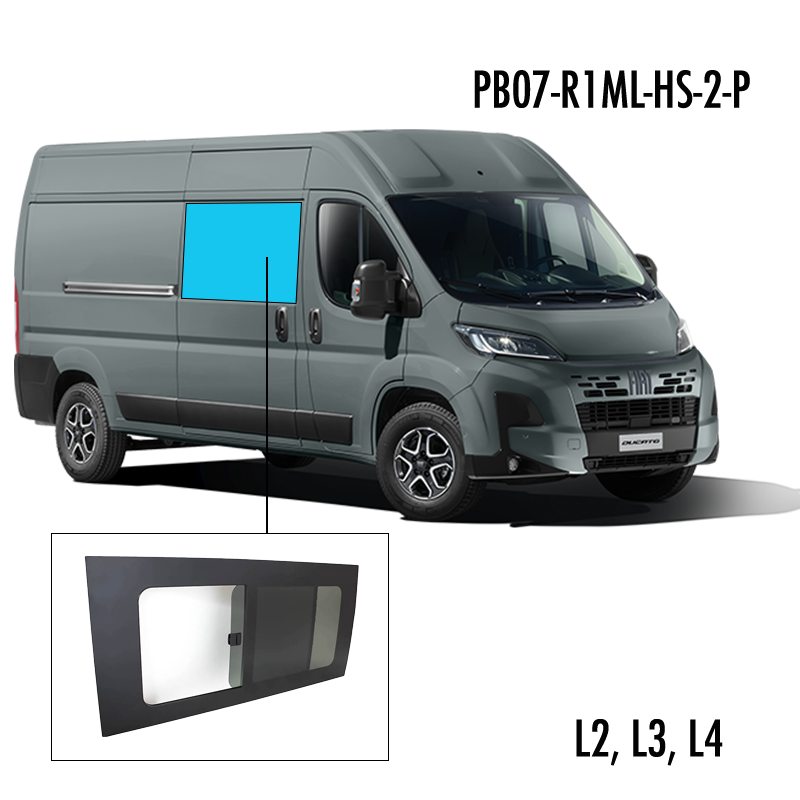 PB07-L1ML-HS-2-P | Inbouwruit voor Citroen & Fiat & Opel & Peugeot & Ram | Camperglass