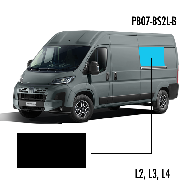 PB07-BS2L-B-P | Inbouwruit voor Citroen & Fiat & Opel & Peugeot & Ram | Camperglass